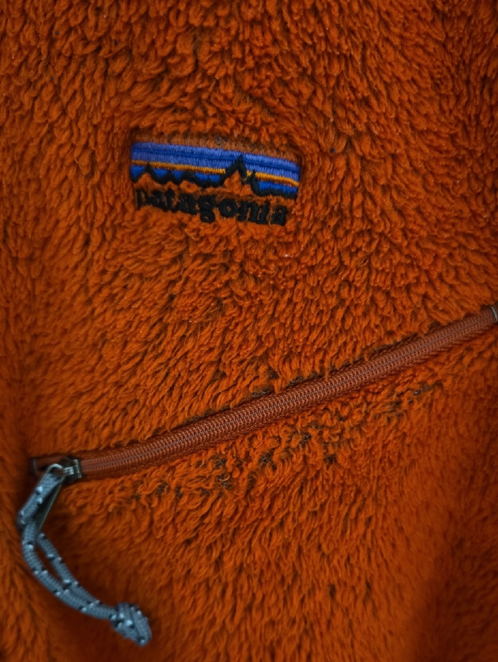 Patagonia Orange Fleece Jacket Sz M - Picture 3 of 8